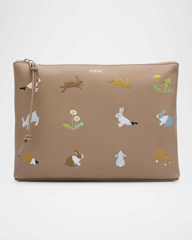x Suna Fujita Bunnies Printed Pouch Bag